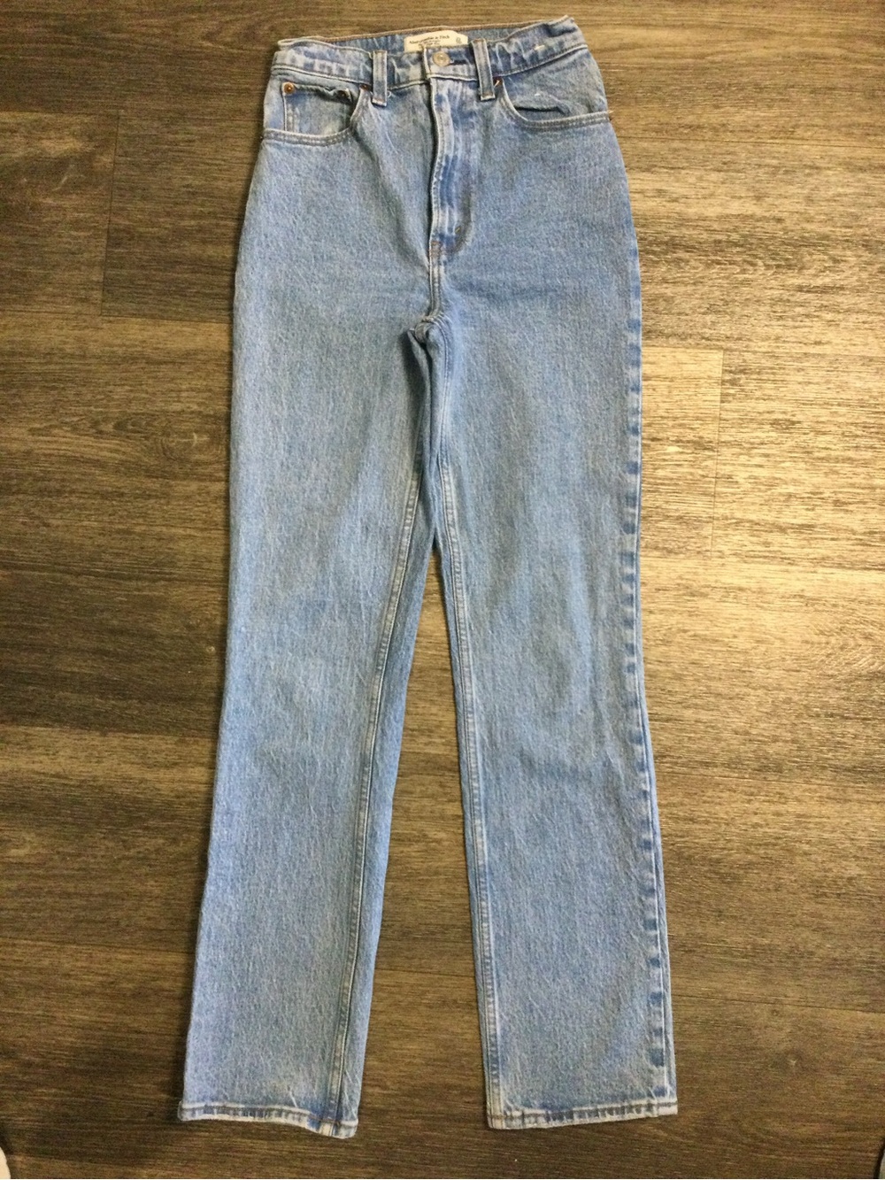 Abercrombie & Fitch Light Blue High-Rise Straight Jeans